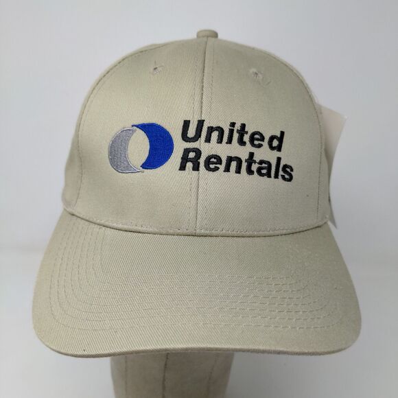 Collegiate USA Men's Strapback Hat United Rentals Tan Embroidered Logo W/Tags - Picture 3 of 11